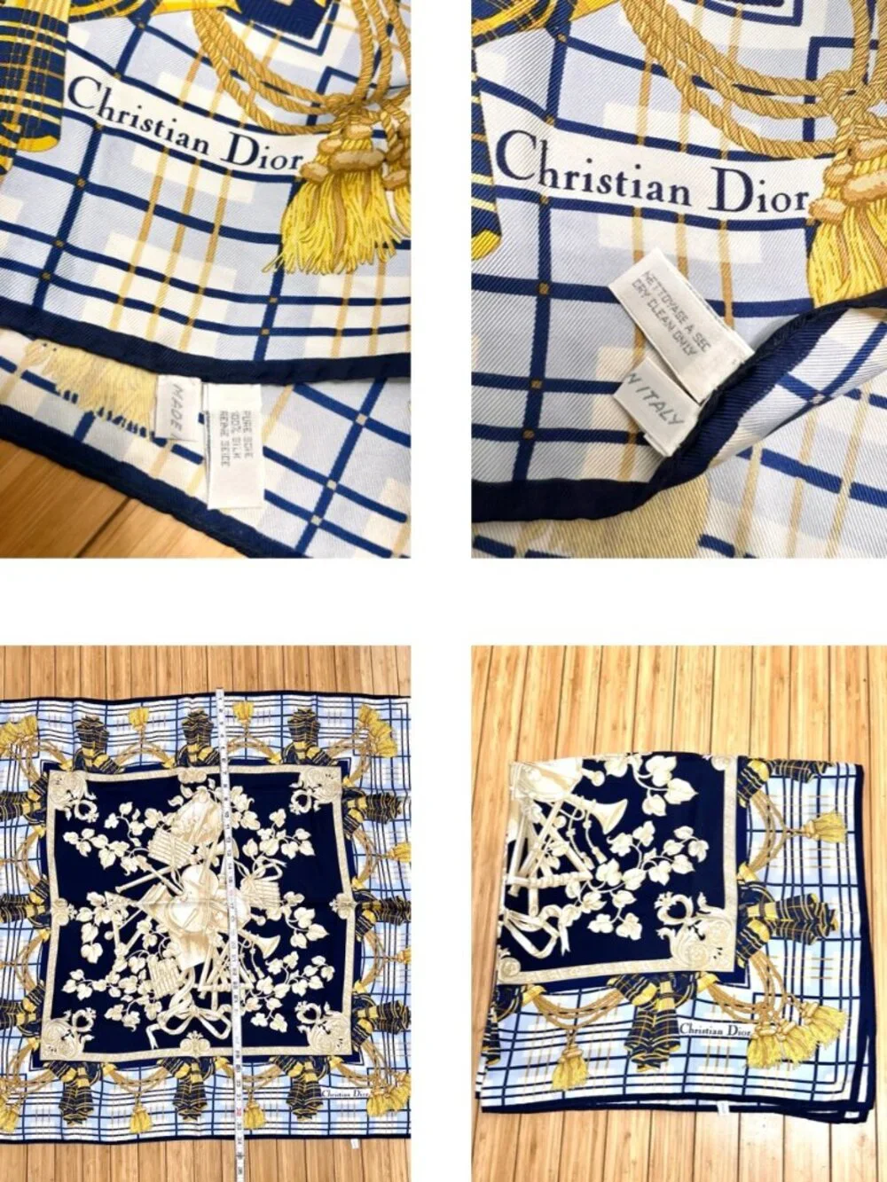 Christian Dior Pour  Silk Scarf Satin 35